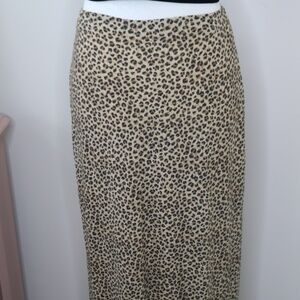 Vintage Liz Claiborne Cheetah Maxi Skirt Petite Small